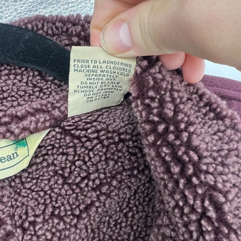 LL Bean Vintage Womens Sherpa Vest Size L - Picture 9 of 12